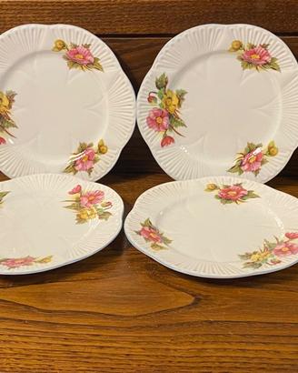 Servizio 8 piatti dolce Begonia Shelley England