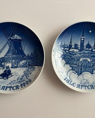 Set di due piatti da parete porcellana Copenhagen
