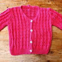 Cardigan neonata vintage fatto a mano