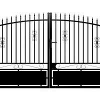 Portello a battente in Alluminio Nero