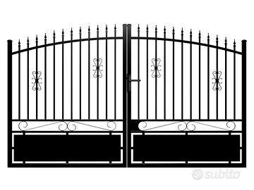 Portello a battente in Alluminio Nero