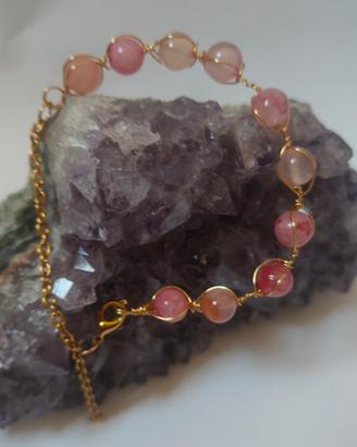 bracciale semi rigido pietra persiana rossa