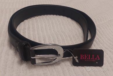 cintura donna in simil pelle nera  110 cm