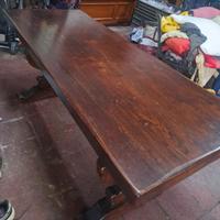 Tavolo,cassettone 4 cassetti e specchiera anni 60