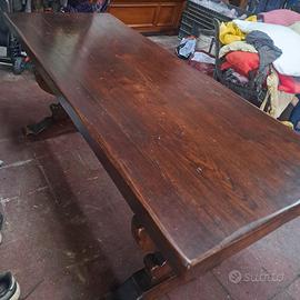 Tavolo,cassettone 4 cassetti e specchiera anni 60