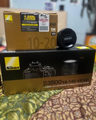 Nikon D3500 18-140 kit+ 10-20mm