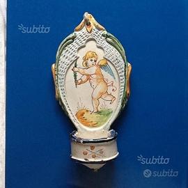 Acquasantiera ceramica Italia centrale? '900