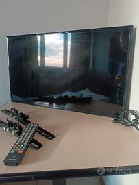 Hisense TV 35" con ganci da parete e telecomando –