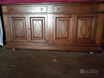 base  per salotto in noce nazionale