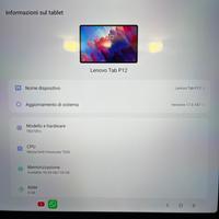 Tablet Lenovo tab P12 nuovo