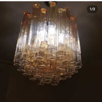 Lampadario vetro di Murano firmato Venini