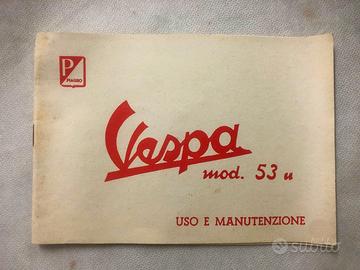 LIBRETTO USO E MANUTENZIONE PIAGGIO VESPA mod.53u