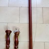 2 bastoni tenda vintage 