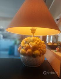 lampada da tavolo in ceramica dipinta a mano