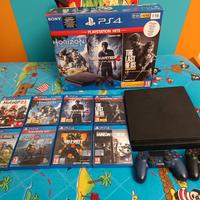 ps4 slim 1T + 8 giochi