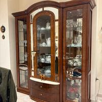 Vetrina per salone anni 90 in legno massello