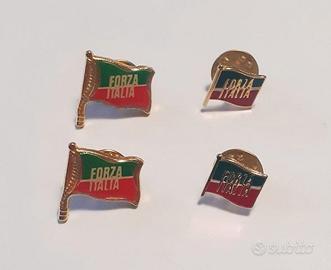 Lotto n° 4 SPILLETTE PARTITO POLITICO FORZA ITALIA