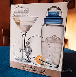 Servizio 4 calici cocktail e shaker Luigi Bormioli