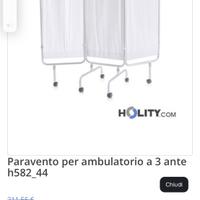 Paravento bianco studio medico
