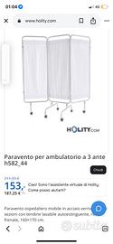 Paravento bianco studio medico
