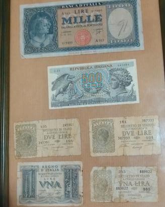 Banconote Lire anni '30 - '40 da collezionismo