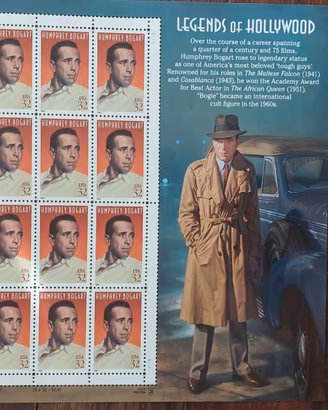 Foglio filatelico USA 1997 Humphrey Bogart 