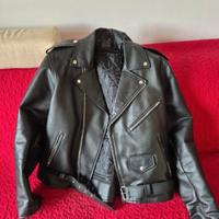 Giacca in pelle "Chiodo" stile Biker Classico 