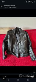 Giacca in pelle "Chiodo" stile Biker Classico 