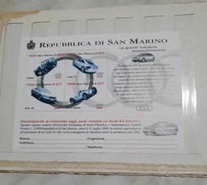 SAN MARINO FOGLIETTO AUTOMOBILI AUDI 1999