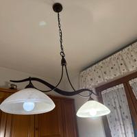 Lampadario a due luci