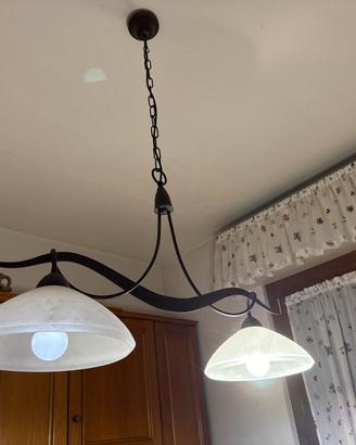 Lampadario a due luci