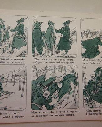 Cartolina Militare a Fumetti - Alpini (Telegrafist