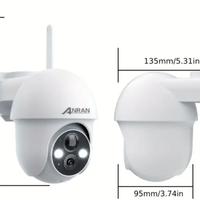 ANRAN Q01 3MP Telecamera di sicurezza solare WiFi,