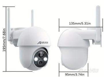 ANRAN Q01 3MP Telecamera di sicurezza solare WiFi,