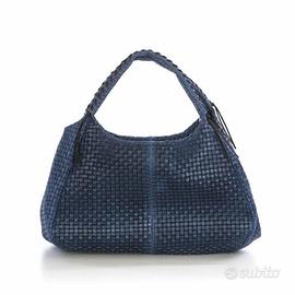 Borsa Vera Pelle Blue