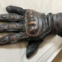 Guanti moto in pelle con protezioni