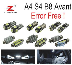KIT 20 LAMPADE LED INTERNE PER AUDI A4 S4 B8 QUATT