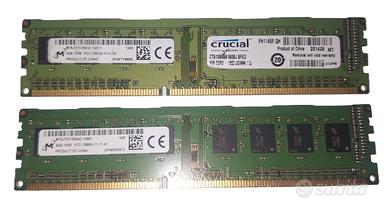 RAM DDR3 8Gb (2x4Gb) UDIMM 1600MHz 1RX8 Micron