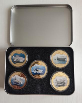 Usa Navy 5 Medaglia a Moneta oncia 40 Mm Nuove in 