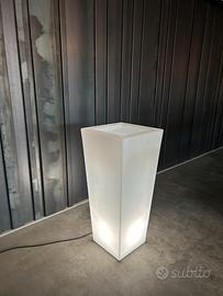 Vaso luminoso KIAM gloss quadro con doppia parete