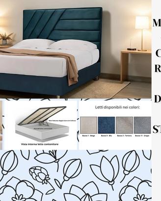 [NUOVO] LETTO MATRIMONIALE ORIONE CON CONTENITORE