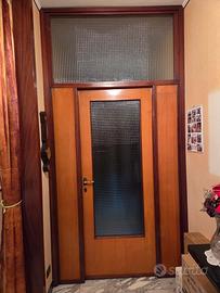 6 porte in legno con vetro...