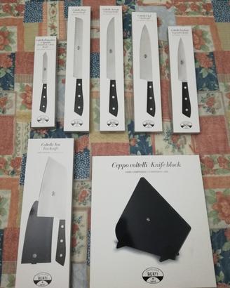 Set Coltelleria Berti Compendio 6 Coltelli 1 Ceppo