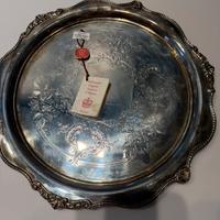 Vassoio argento old sheffield vittoriano