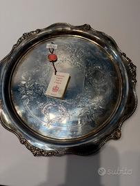 Vassoio argento old sheffield vittoriano