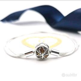 Bracciale argento 925 foglia Modello Pandora