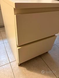 Comodino ikea bianco due cassetti
