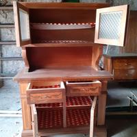 Credenza piccola in legno di noce