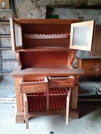 Credenza piccola in legno di noce