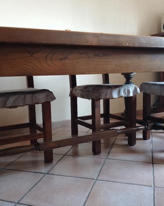 tavolo castagno massello